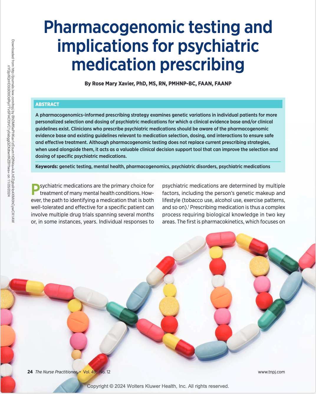 Pharmacogenomic testing and implications for psychiatric medication prescribing